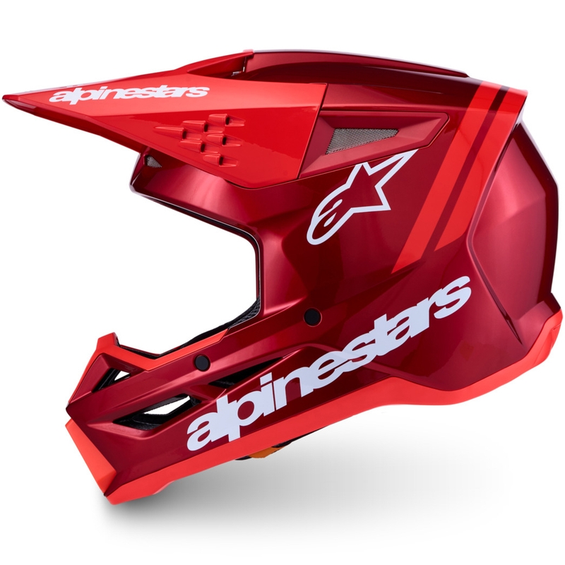 Alpinestars S-M3 Radium fluo rood-witte motorcrosshelm