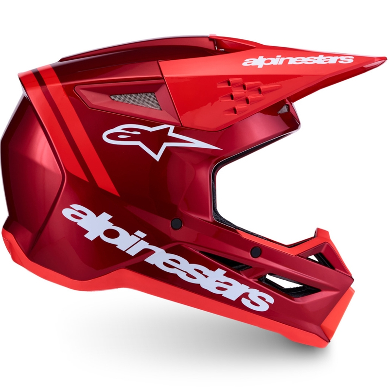 Alpinestars S-M3 Radium fluo rood-witte motorcrosshelm