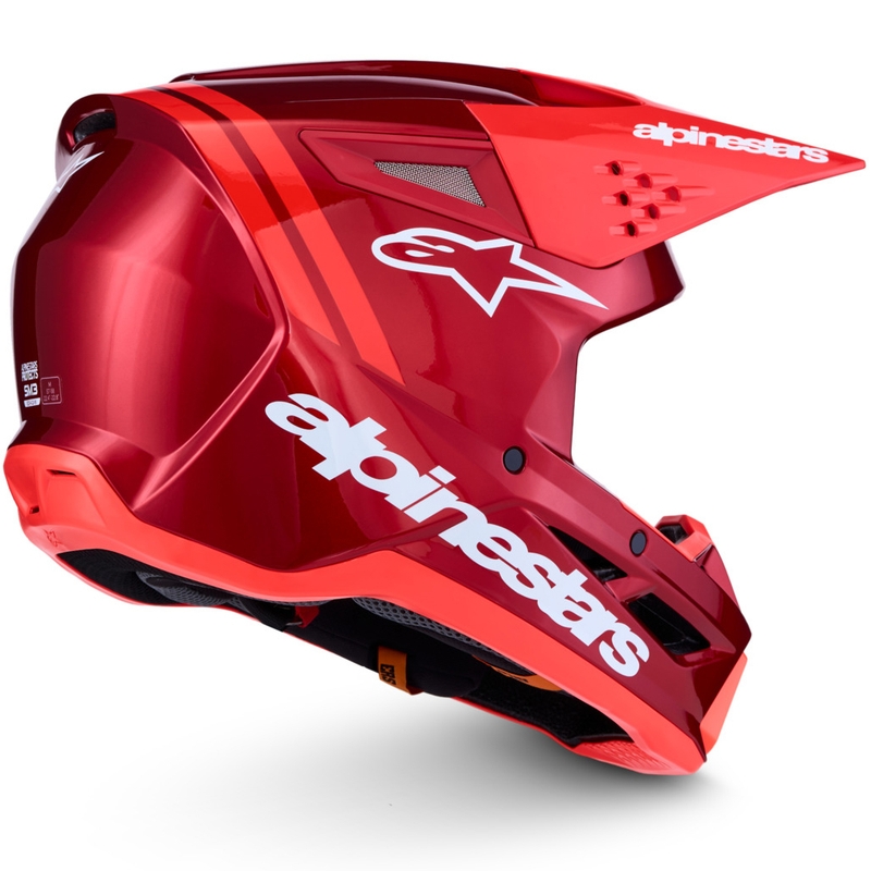 Alpinestars S-M3 Radium fluo rood-witte motorcrosshelm