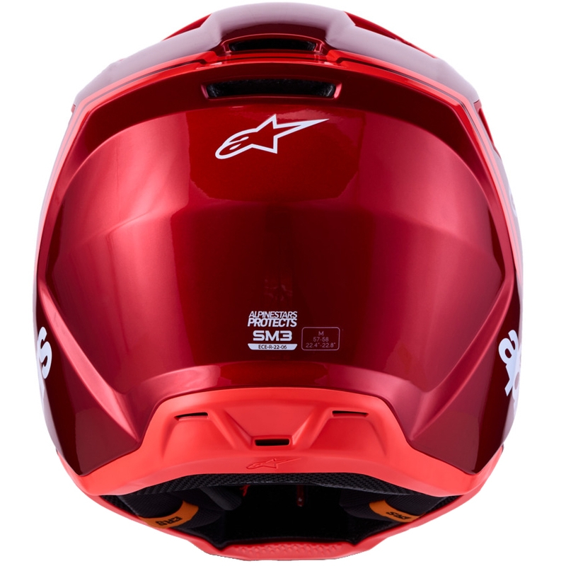 Alpinestars S-M3 Radium fluo rood-witte motorcrosshelm