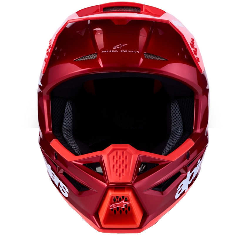 Alpinestars S-M3 Radium fluo rood-witte motorcrosshelm