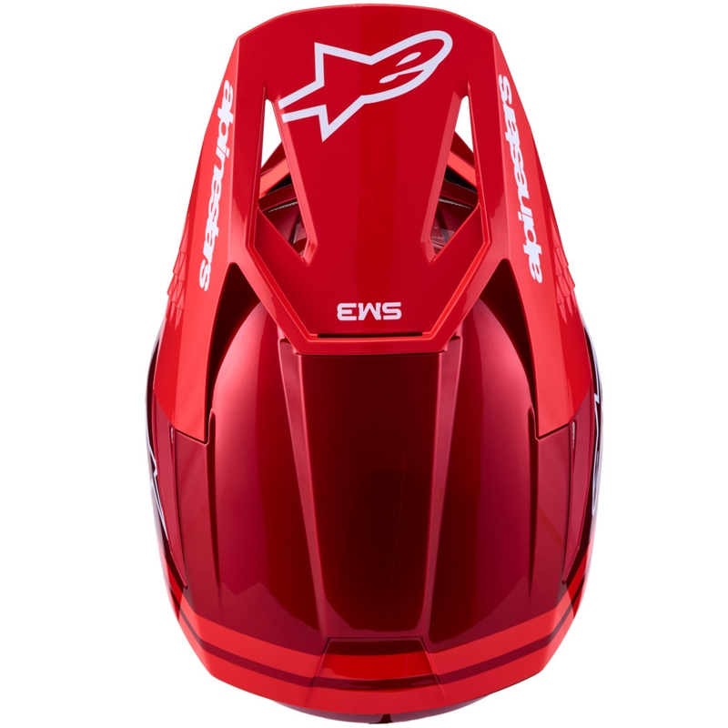Alpinestars S-M3 Radium fluo rood-witte motorcrosshelm