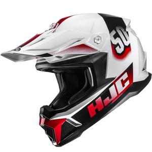 Motocrosshelm HJC C50 Dash MC1 wit-zwart-rood