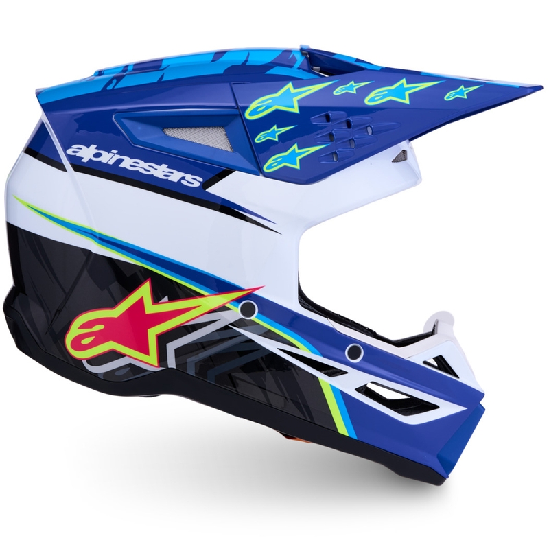 Alpinestars S-M3 Falcon motorcrosshelm blauw-wit-zwart