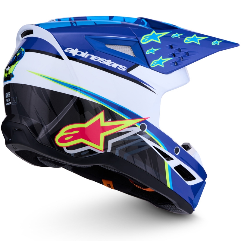 Alpinestars S-M3 Falcon motorcrosshelm blauw-wit-zwart