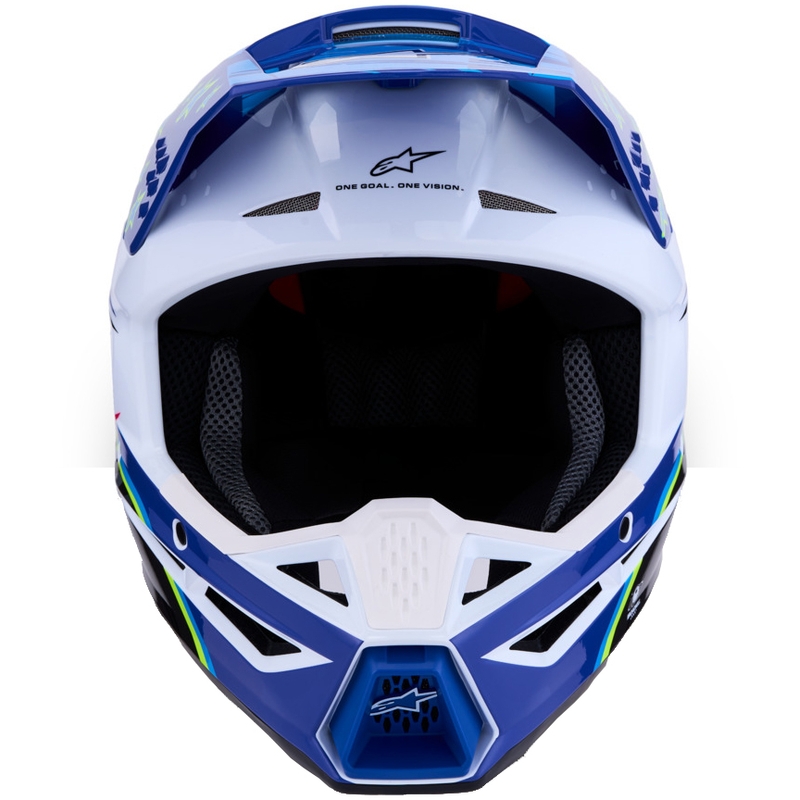 Alpinestars S-M3 Falcon motorcrosshelm blauw-wit-zwart