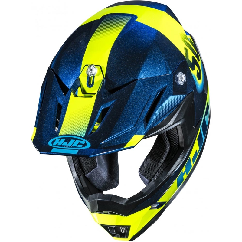 Motocrosshelm HJC C50 Dash MC2 blauw-fluo geel