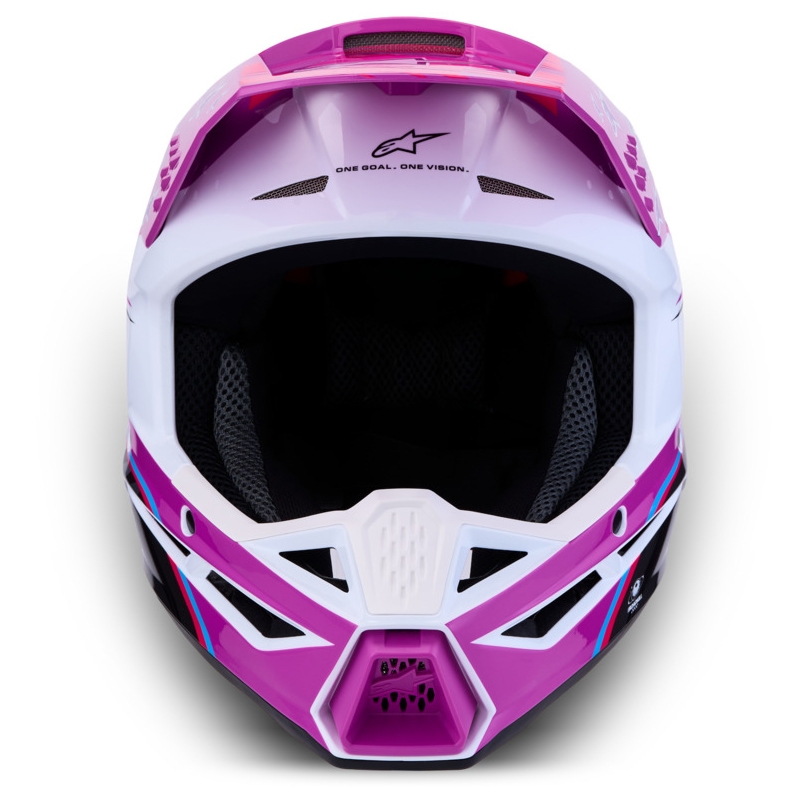 Alpinestars S-M3 Falcon kindermotocrosshelm paars-wit-zwart