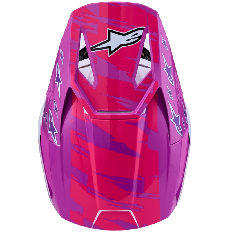 Alpinestars S-M3 Falcon kindermotocrosshelm paars-wit-zwart