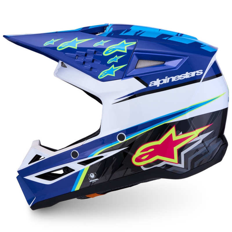 Alpinestars S-M3 Falcon kindermotocrosshelm blauw-wit-zwart