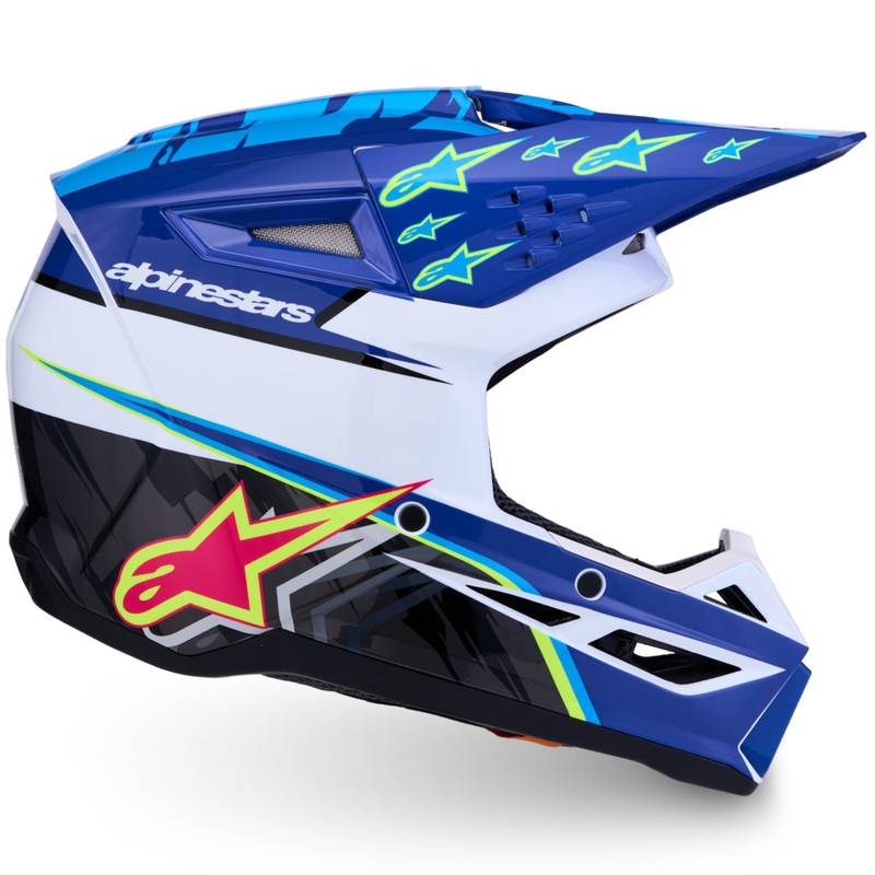 Alpinestars S-M3 Falcon kindermotocrosshelm blauw-wit-zwart