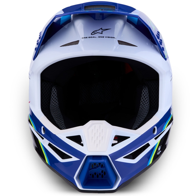 Alpinestars S-M3 Falcon kindermotocrosshelm blauw-wit-zwart