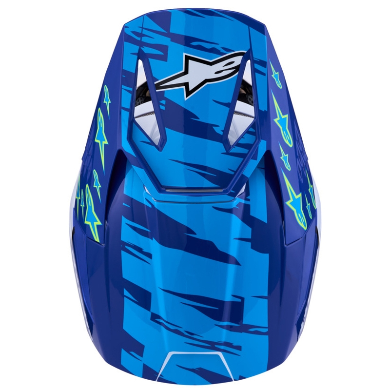 Alpinestars S-M3 Falcon kindermotocrosshelm blauw-wit-zwart