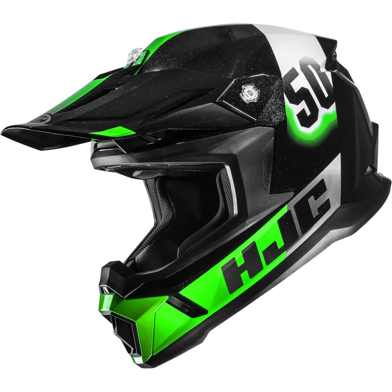 HJC C50 Dash MC4 motorcrosshelm zwart-groen-wit