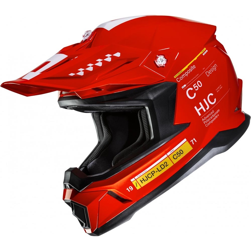 HJC C50 Tagg MC1 crosshelm rood