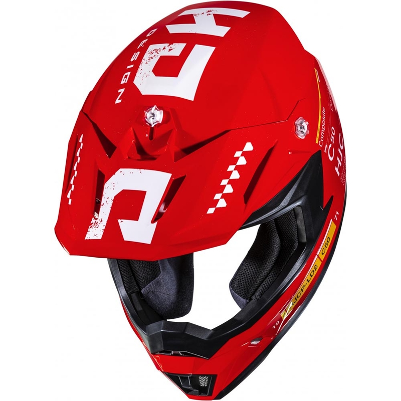HJC C50 Tagg MC1 crosshelm rood