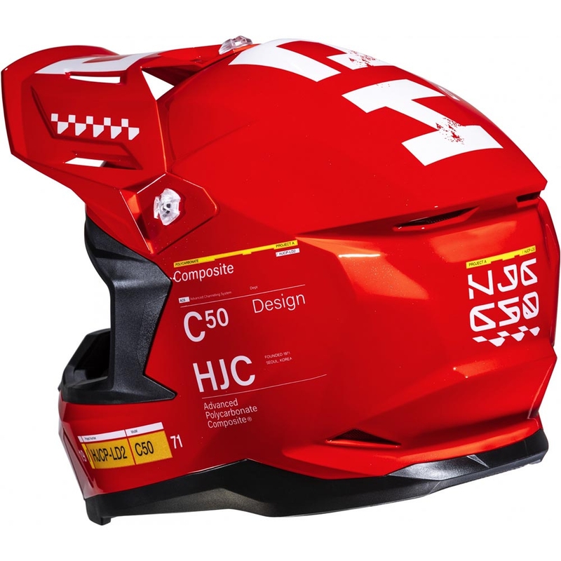 HJC C50 Tagg MC1 crosshelm rood