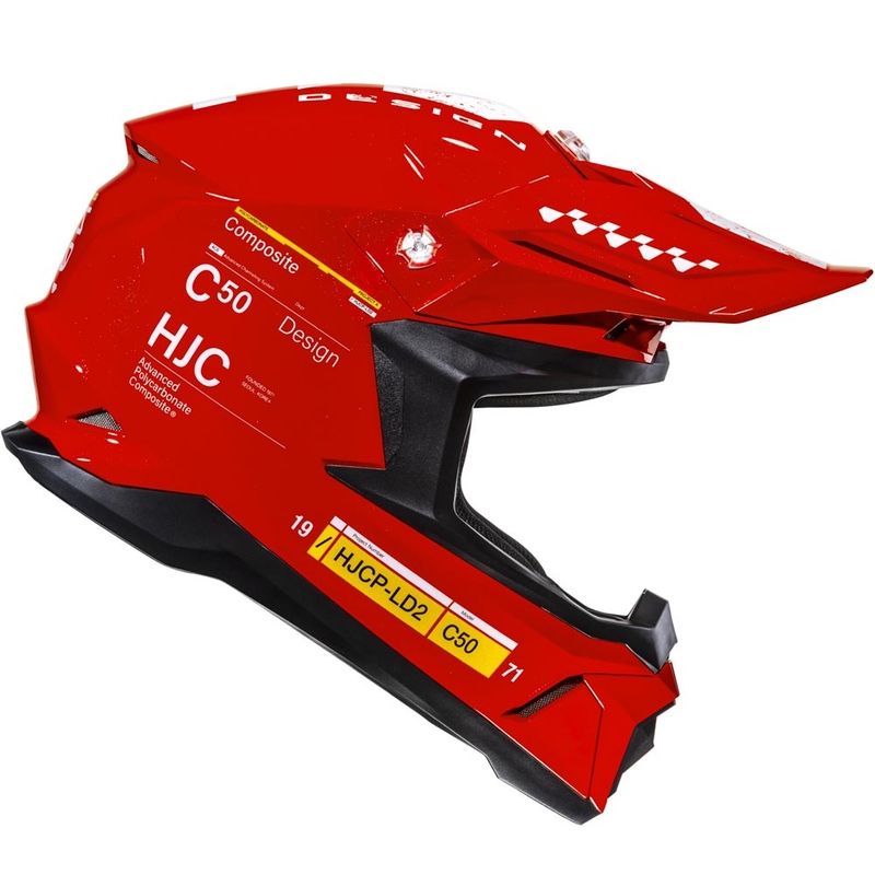 HJC C50 Tagg MC1 crosshelm rood