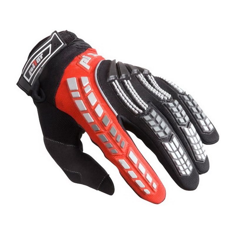 Kids mx handschoenen voor motor Pilot zwart/rood
