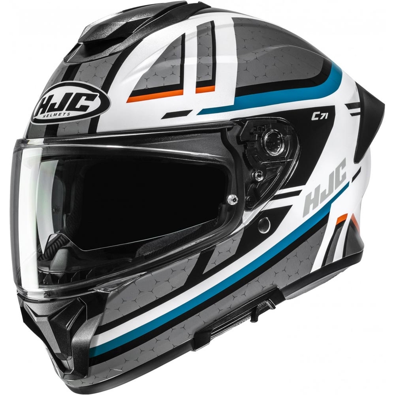 HJC C71 Novah MC27 integraal motorhelm grijs-wit-blauw
