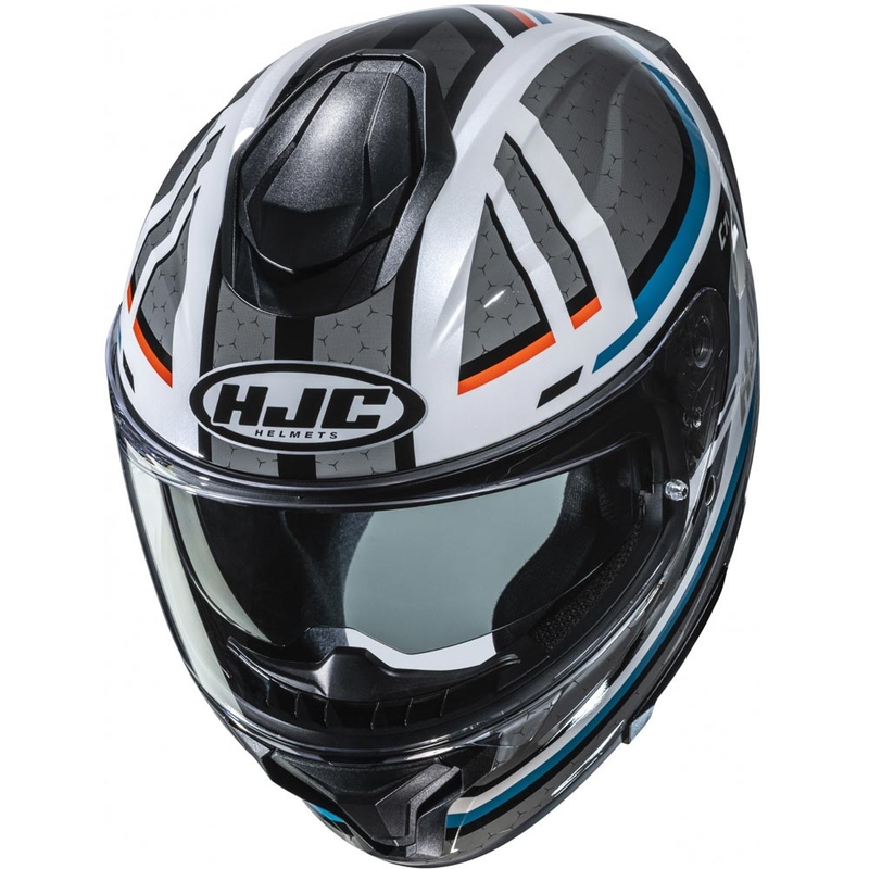 HJC C71 Novah MC27 integraal motorhelm grijs-wit-blauw