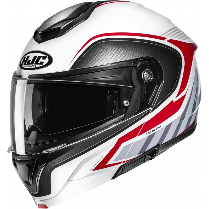 Opklapbare motorhelm HJC C92 Ragna MC1 wit-grijs-rood
