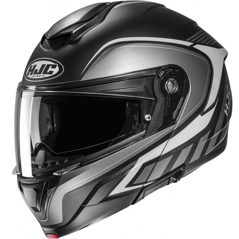 Opklapbare motorhelm HJC C92 Ragna MC5SF zwart-grijs-wit