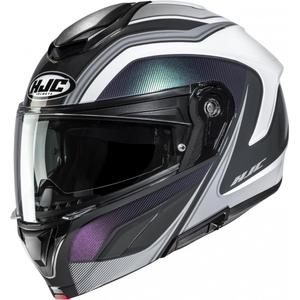 Opklapbare motorhelm HJC C92 Sirius MC10 in zwart-wit