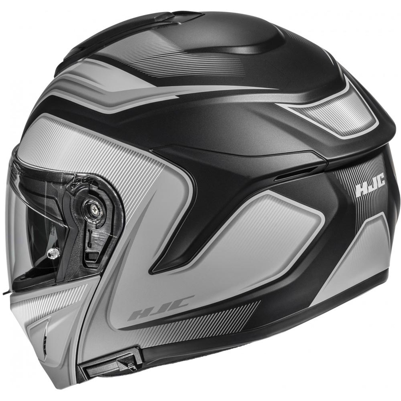 Opklapbare motorhelm HJC C92 Sirius MC5SF zwart-wit-zilver