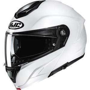 Opklapbare motorhelm HJC C92 effen parelwit