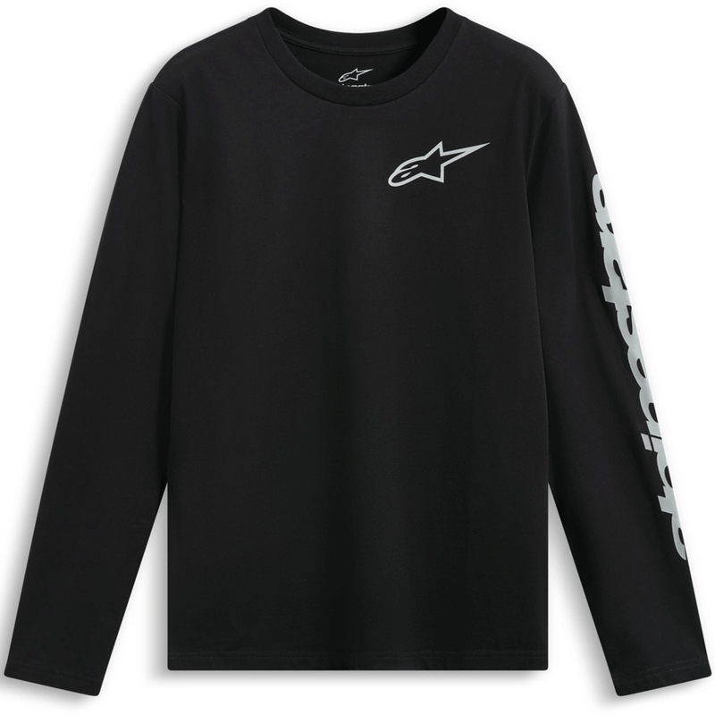 Alpinestars Trackside CSF T-shirt met lange mouwen, zwart-wit
