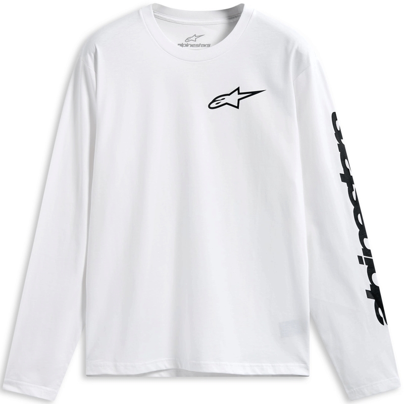 Alpinestars Trackside CSF shirt met lange mouwen, wit-zwart