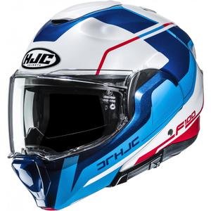 Opklapbare motorhelm HJC F100 Astra MC21 wit-blauw-rood