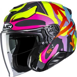 Open motorhelm HJC F31 Sora MC38 in de kleur zwart