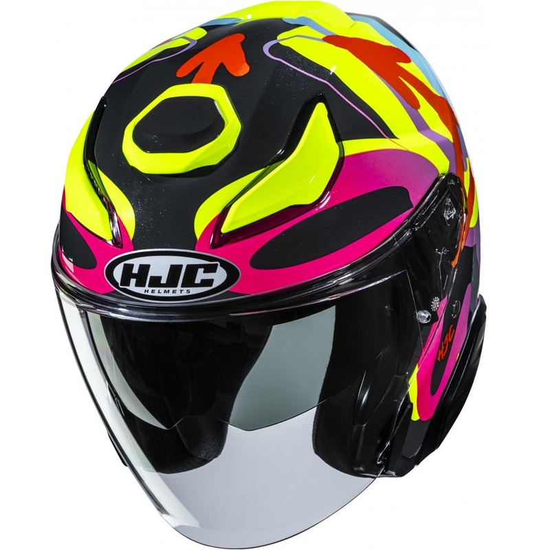 Open motorhelm HJC F31 Sora MC38 in de kleur zwart