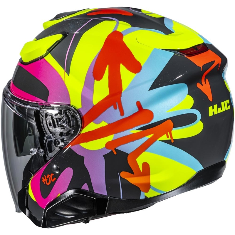 Open motorhelm HJC F31 Sora MC38 in de kleur zwart