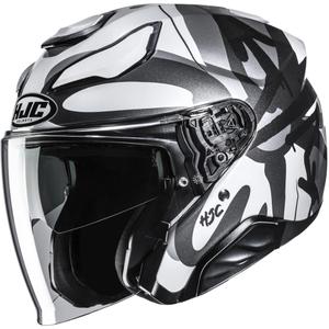 Open motorhelm HJC F31 Sora MC5 zwart-grijs-wit