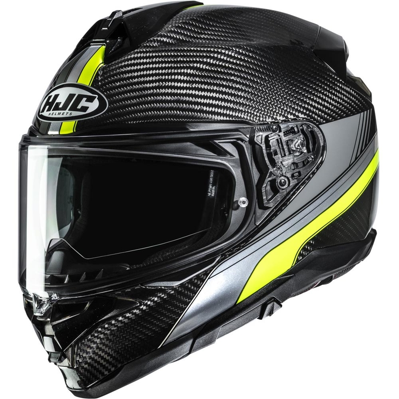 Integraal motorhelm HJC F72 Carbon Eos MC3H zwart-fluor geel