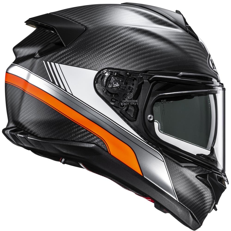 Integraal motorhelm HJC F72 Carbon Eos MC6HSF zwart-oranje