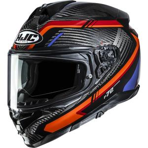Integraal motorhelm HJC F72 Carbon Kairo MC8 zwart-oranje-rood-paars