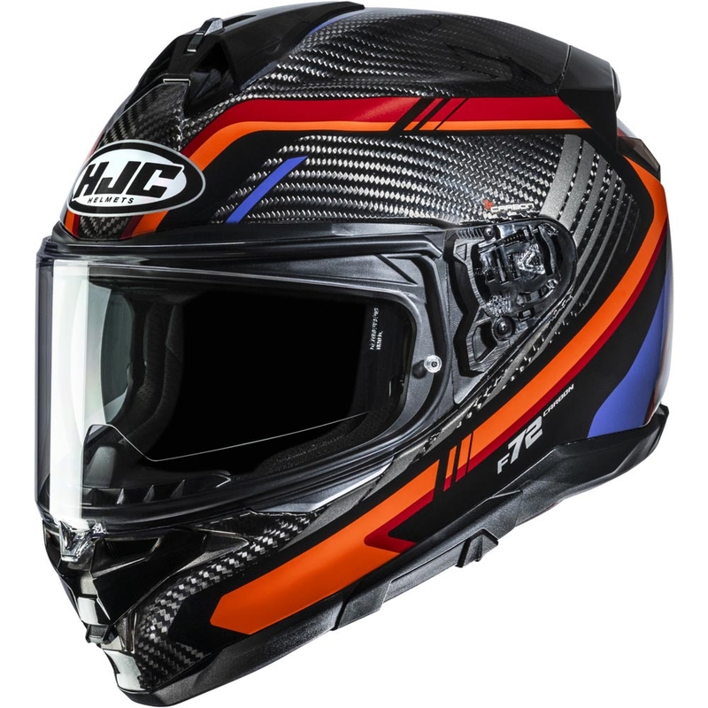 Integraal motorhelm HJC F72 Carbon Kairo MC8 zwart-oranje-rood-paars