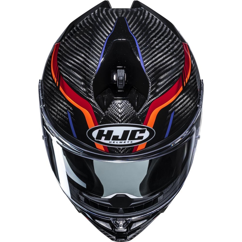 Integraal motorhelm HJC F72 Carbon Kairo MC8 zwart-oranje-rood-paars
