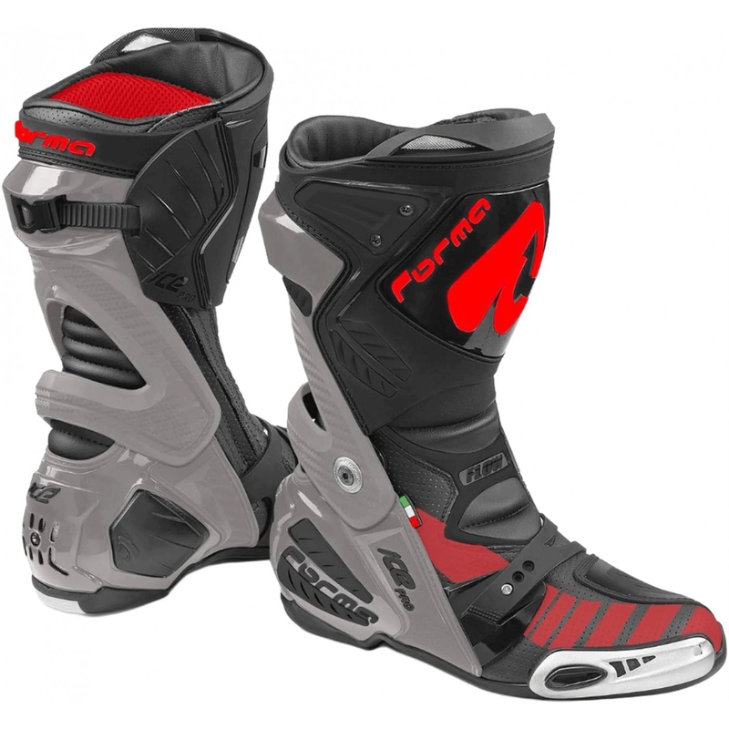 Forma Ice Pro Flow motorlaarzen grijs-zwart-rood