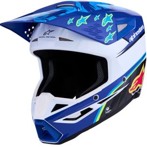Alpinestars S-M3 Falcon kindermotocrosshelm blauw-wit-zwart