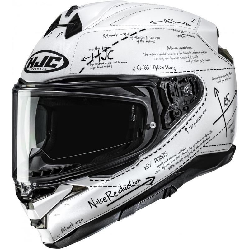 HJC F72 Odyssea MC10 integraal motorhelm wit-zwart