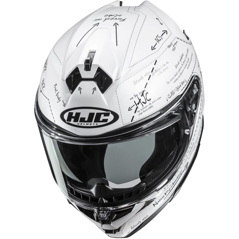 HJC F72 Odyssea MC10 integraal motorhelm wit-zwart