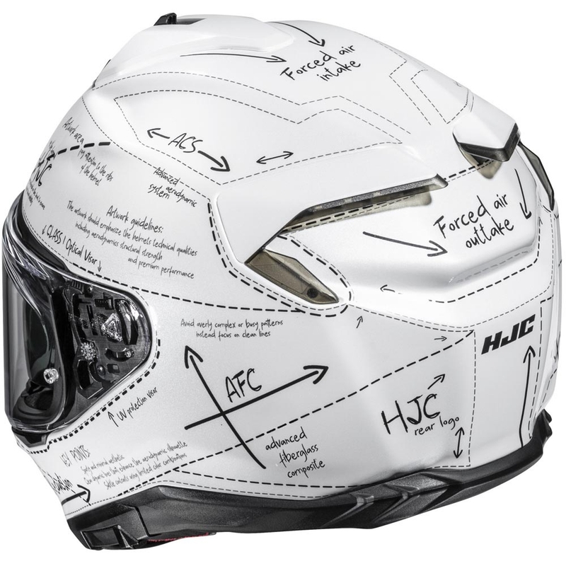 HJC F72 Odyssea MC10 integraal motorhelm wit-zwart