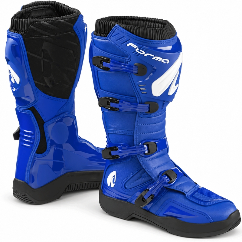 Forma Traction motorcrosslaarzen blauw-zwart-wit