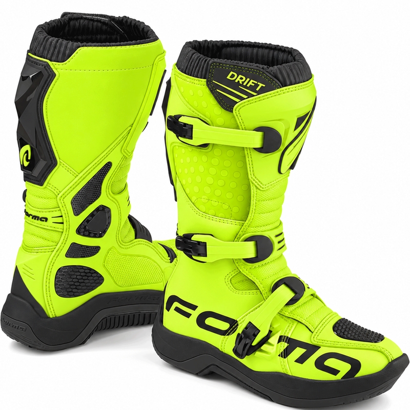 Motocrosslaarzen Forma Drift fluo geel-zwart