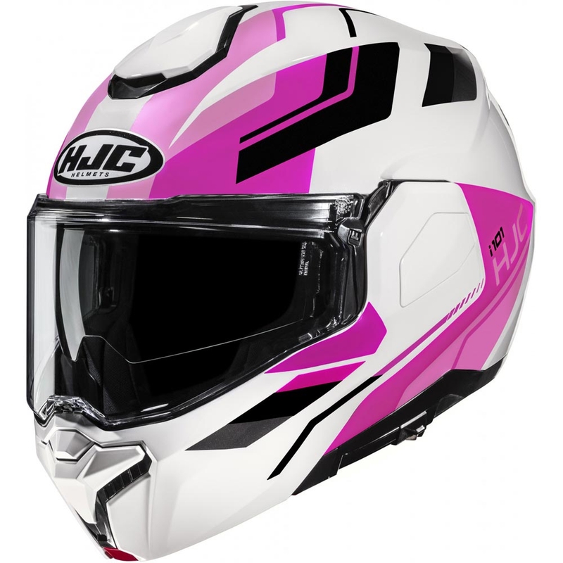 Opklapbare motorhelm HJC i101 Krone MC8 wit-roze-zwart